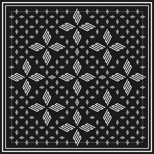 SEEQS "MONOCHROME"  BLACK BANDANA