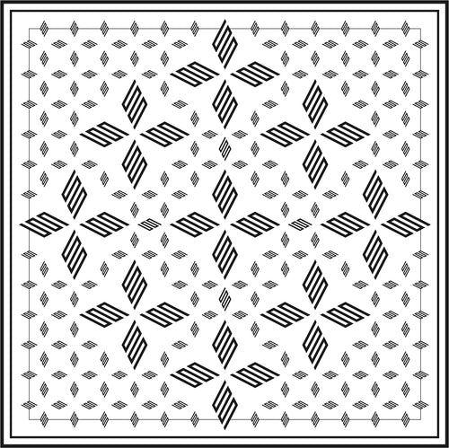 SEEQS "MONOCHROME"  WHITE BANDANA