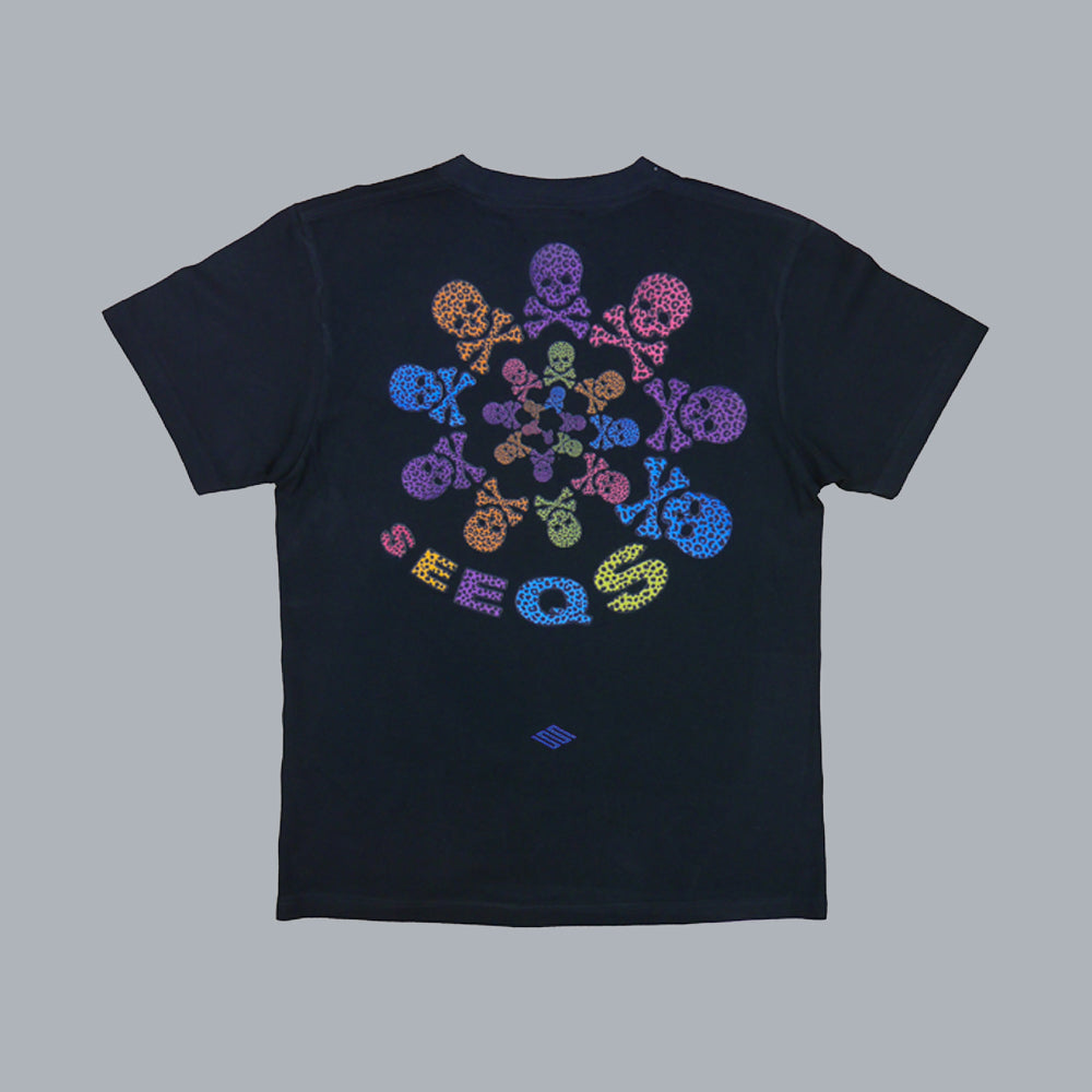 SEEQS leopard scull T-shirt Black