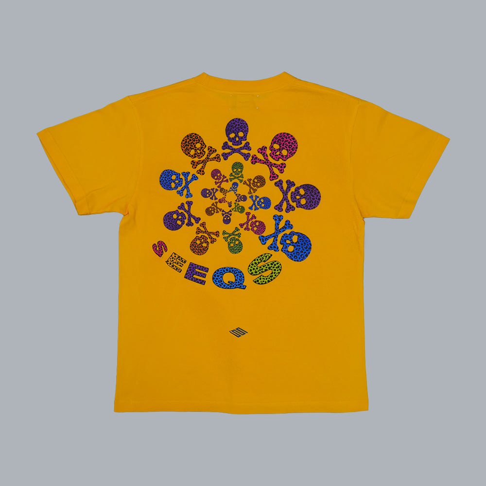 SEEQS leopard scull T-shirt Yellow